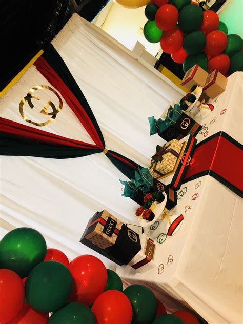 gucci birthday party decorations|gucci theme party decorations.